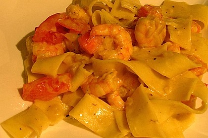 Spaghetti mit Garnelen 24
