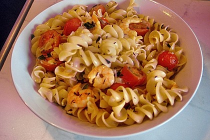 Spaghetti mit Garnelen 35