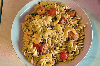 Spaghetti mit Garnelen 19
