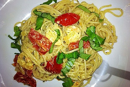 Spaghetti mit Garnelen 14