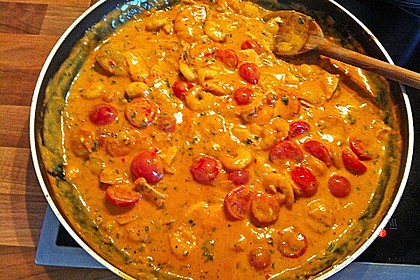 Spaghetti mit Garnelen 23