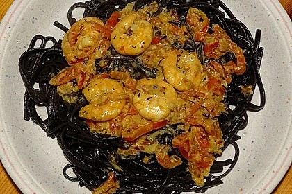 Spaghetti mit Garnelen 33