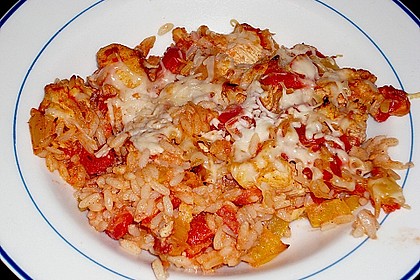 Reis - H&auml;hnchen - Auflauf 4