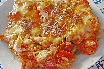 Reis - H&auml;hnchen - Auflauf 6