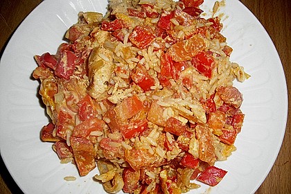 Reis - H&auml;hnchen - Auflauf 7