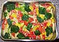 Nudelgratin drei Farben mit Fleischeinlage