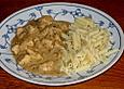 Rigatoni mit H&auml;hnchen in Senf - Sahne - Sauce