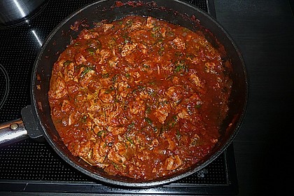 Rucola - Spaghetti mit Putenschnitzel
