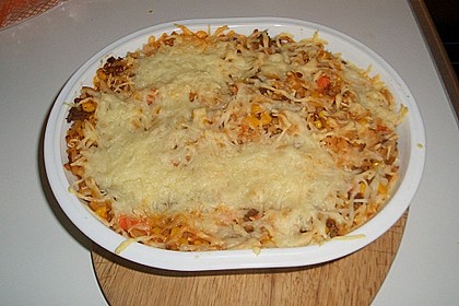 Spaghetti - Auflauf mit Gemüse - Bolognese 7