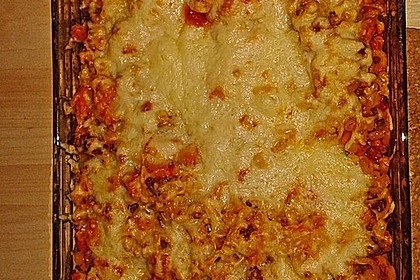 Spaghetti - Auflauf mit Gemüse - Bolognese 1