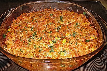 Spaghetti - Auflauf mit Gemüse - Bolognese 6