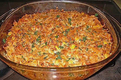 Spaghetti - Auflauf mit Gemüse - Bolognese 5