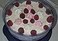 Knusprig - cremiges Himbeerdessert