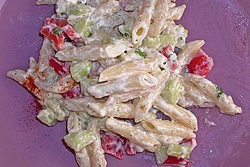 Penne - Salat mit Schafskäse