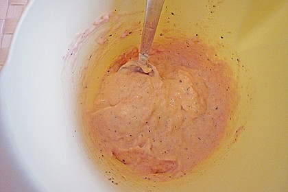 Schellfisch in Lachsfarce mit Wirsingmantel an Linsen und Pilzen in einer Sahnesauce 1