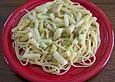 Spaghetti mit Zitronenso&szlig;e und Spargel