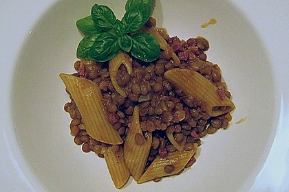 Italienische Linsen mit Pasta 1
