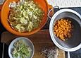 Putenbrustfilets mit Rahmwirsing und Stippe