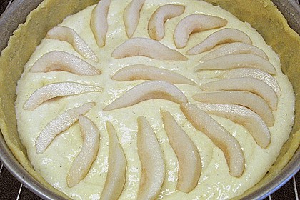 Birnen - K&auml;sekuchen mit Steuseln 1