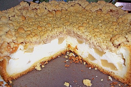 Birnen - K&auml;sekuchen mit Steuseln 7