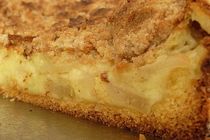Birnen - K&auml;sekuchen mit Steuseln 8