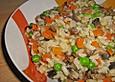 Risotto mit Champignons und Erbsen