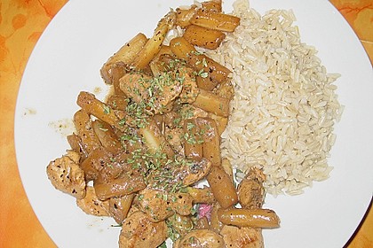 H&auml;hnchen - Spargel - Pfanne 1