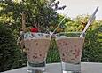 Joghurt - Eis mit Minz - Erdbeeren
