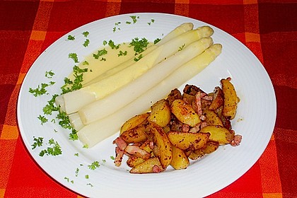 Spargel mit Farmerkartoffeln und Holl&auml;ndischer Sauce 3