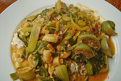 Flusskrebscurry mit Thai - Auberginen und Pak Choi 3