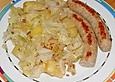 Bratwurst - Kartoffelpfanne mit Kohl