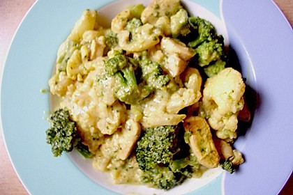 Blumenkohl in H&auml;hnchen - Curry So&szlig;e 5