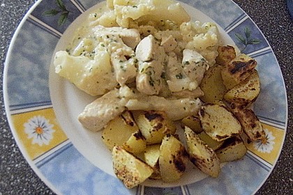 Blumenkohl in H&auml;hnchen - Curry So&szlig;e 8