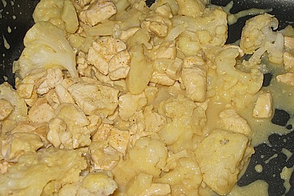 Blumenkohl in H&auml;hnchen - Curry So&szlig;e 10