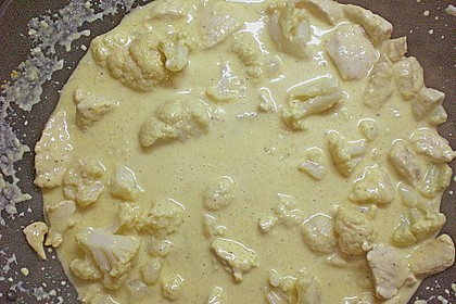 Blumenkohl in H&auml;hnchen - Curry So&szlig;e 11