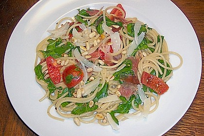 Spaghetti mit Rucola