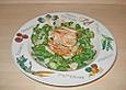 Caesar Salat mit Putenstreifen und Riesengarnelen