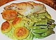 Kaninchen mit Kr&auml;uter - Senfsauce und Zuckerschoten