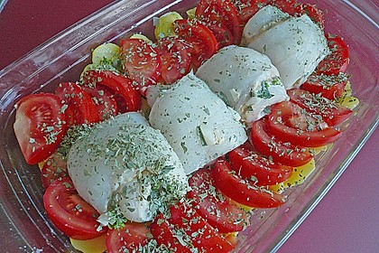 Gef&uuml;lltes Schollenfilet auf Kartoffel - Gratin 4