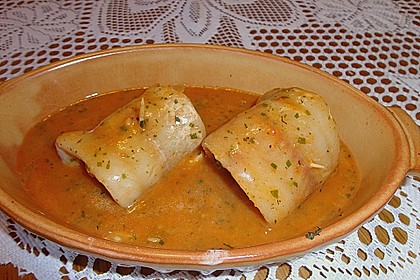 Gef&uuml;lltes Schollenfilet auf Kartoffel - Gratin 8