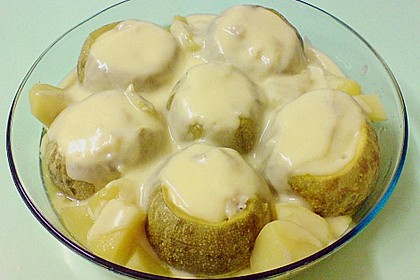 Zucchini mit Hackfleischf&uuml;llung und Ei - Zitronensauce 4