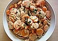 Creme - Karotten auf Pasta