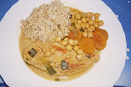 H&auml;hnchenbrust in Aprikosen - Curry - Sauce 7