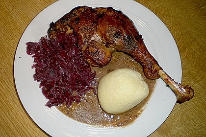 G&auml;nsekeulen mit Pflaumen - Ingwer - So&szlig;e 1