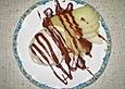 Zimtparfait mit Lebkuchensauce und Birnenf&auml;cher