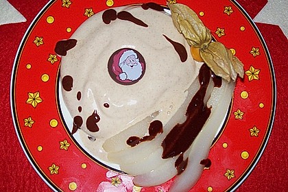 Zimtparfait mit Lebkuchensauce und Birnenfächer 3