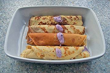 Pfannkuchen mit Heidelbeerquark