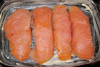 &Uuml;berbackene Lachsfilets 6