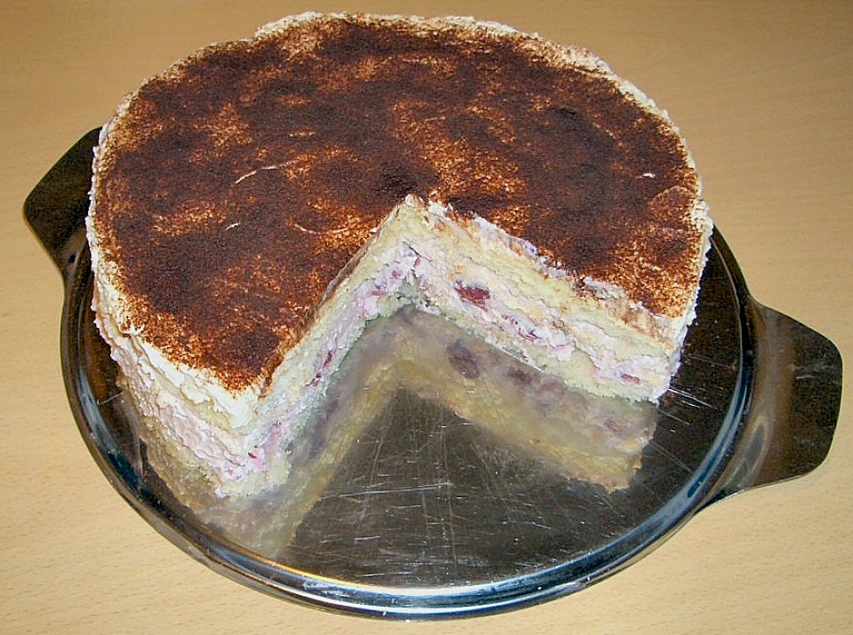 Kirsch - Tiramisu - Torte (Rezept mit Bild) von mozzl | Chefkoch.de