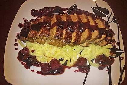 Entenbrust in Rotwein - Kirschso&szlig;e 3